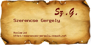 Szerencse Gergely névjegykártya