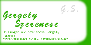 gergely szerencse business card